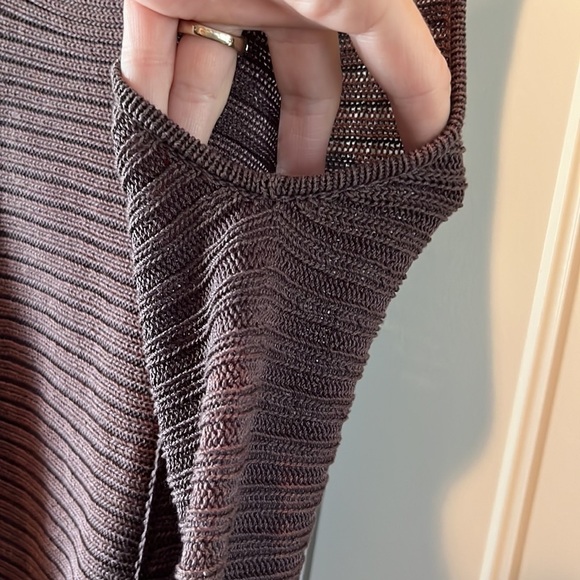 PERUVIAN connection dark chocolate brown tank tunic beautiful boho neutral LG - Picture 13 of 17